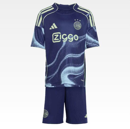 Ajax 2025/26 Away Kids Soccer Team Kit Children Shirt + Shorts
