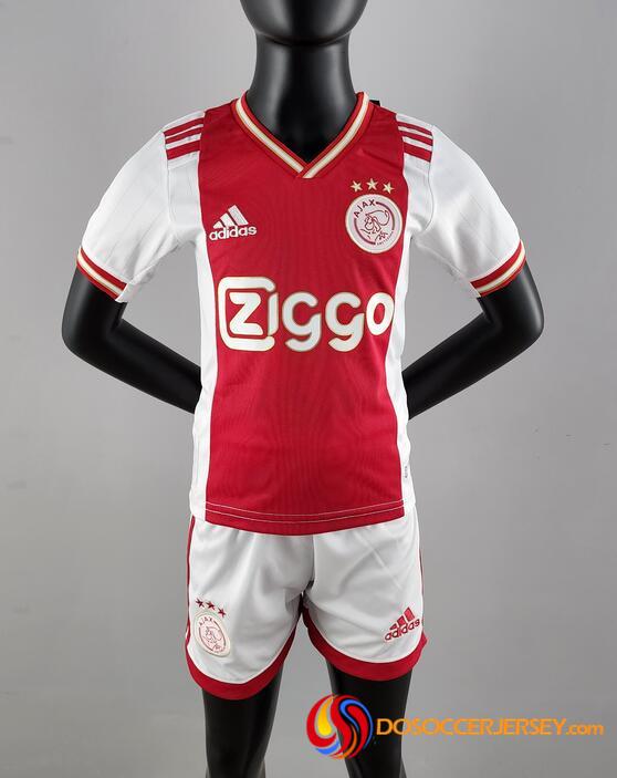 Ajax 2022/23 Home Kids Soccer Kit Children Shirt + Shorts