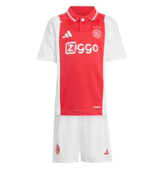 Ajax 2024/25 Home Kids Soccer Team Kit Children Shirt + Shorts