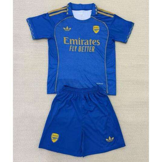 Arsenal 2025/26 Special Kids Blue Soccer Kit Children Shirt + Shorts