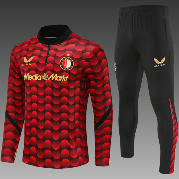 Feyenoord 2025/26 Red Training Suit (Sweatshirt+Trouser)