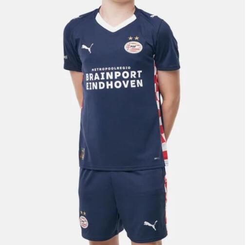 PSV Eindhoven 2025/26 Away Kids Soccer Kits Children Shirt + Shorts