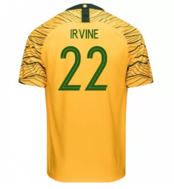 Australia 2018 FIFA World Cup Home Irvine Shirt Soccer Jersey