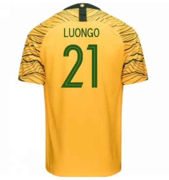 Australia 2018 FIFA World Cup Home Massimo Luongo Shirt Soccer Jersey