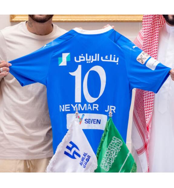 Al Hilal Saudi 2023/24 Home 10 Neymar JR Shirt Soccer Jersey