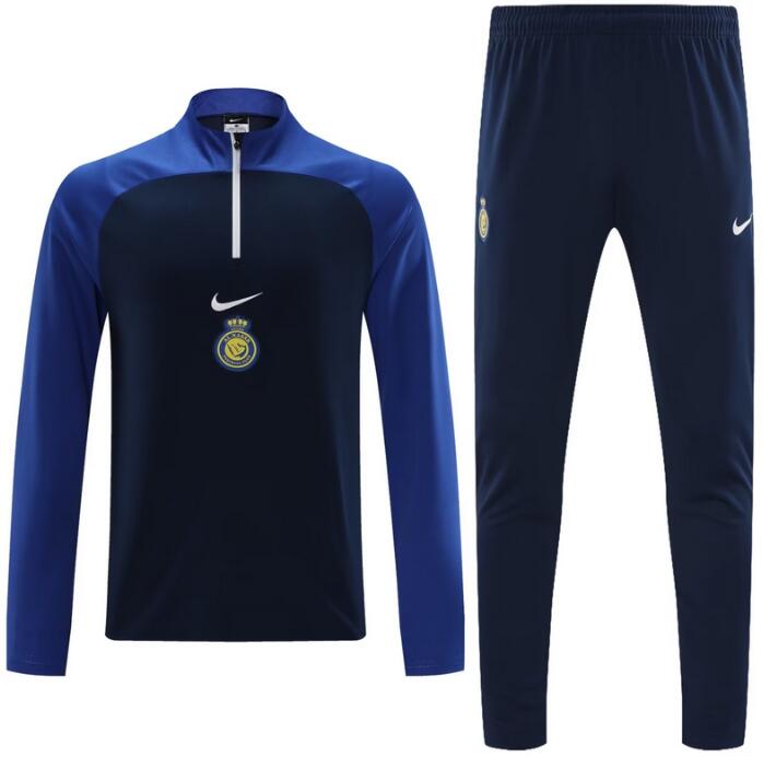 AL-NASSR 2023/24 Navy Blue Training Suits (Sweatshirt+Trouser)