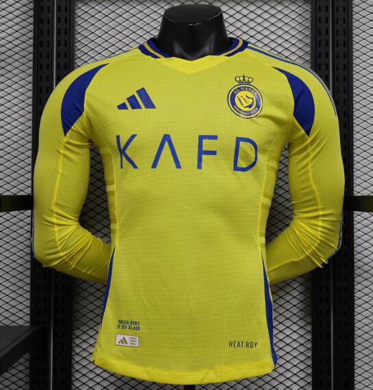 AL-NASSR 2024/25 Home Long Sleeved Match Version Shirt Soccer Jersey