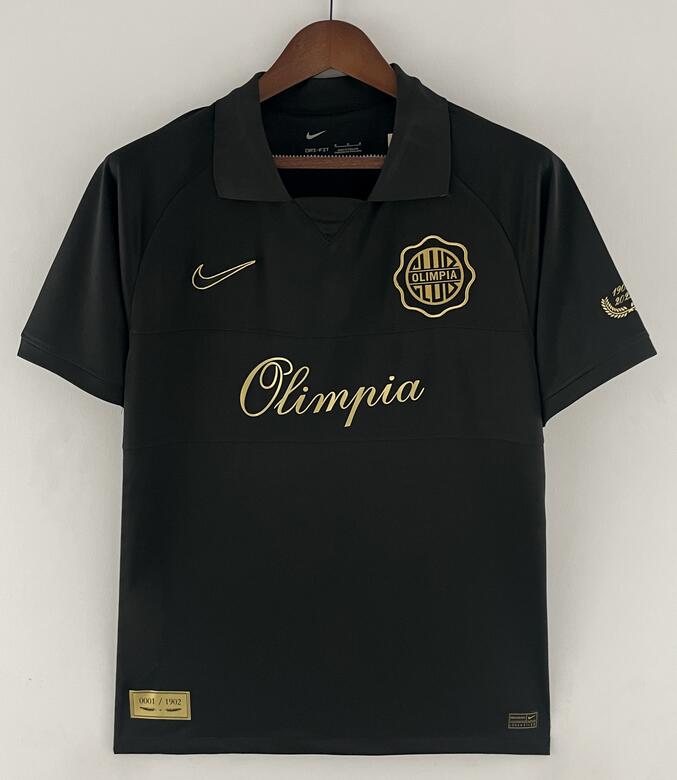 Club Olimpia 2022/23 Black 120th Anniversary Shirt Soccer Jersey