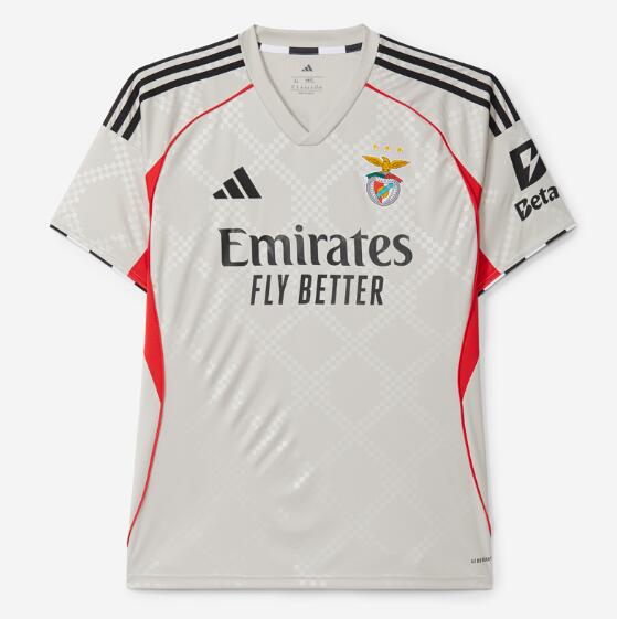 Benfica 2025/26 Away Beige Shirt Soccer Jersey