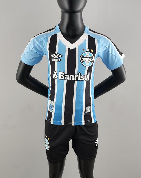 Grêmio FBPA 2022/23 Home Kids Soccer Kit Children Shirt And Shorts