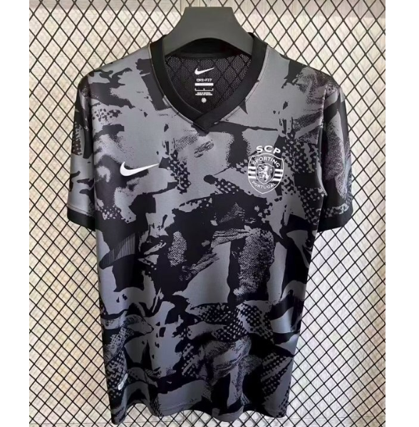 Sporting Lisbon 2025/26 Pre-Game Black Training Shirt