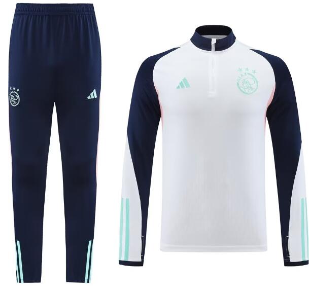 Ajax 2023/24 White Training Suit (Sweatshirt+Trouser)