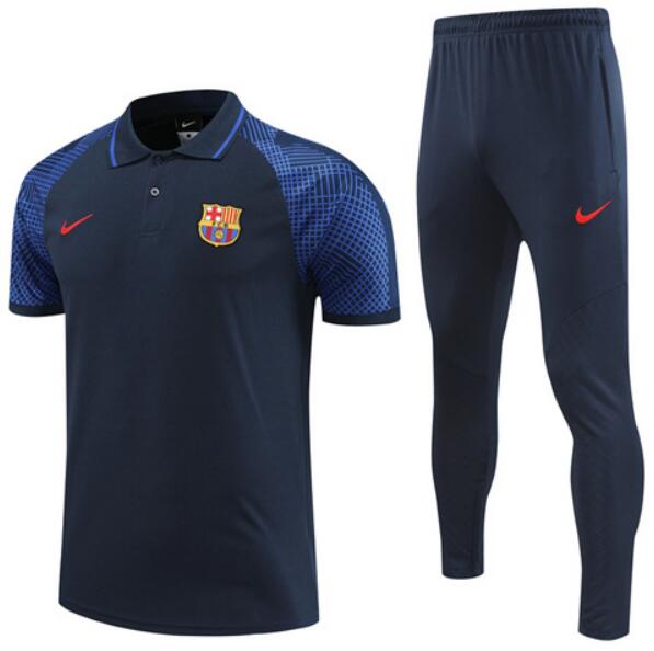 Barcelona 2022/23 Navy Polo Suit (Shirt+Trouser)