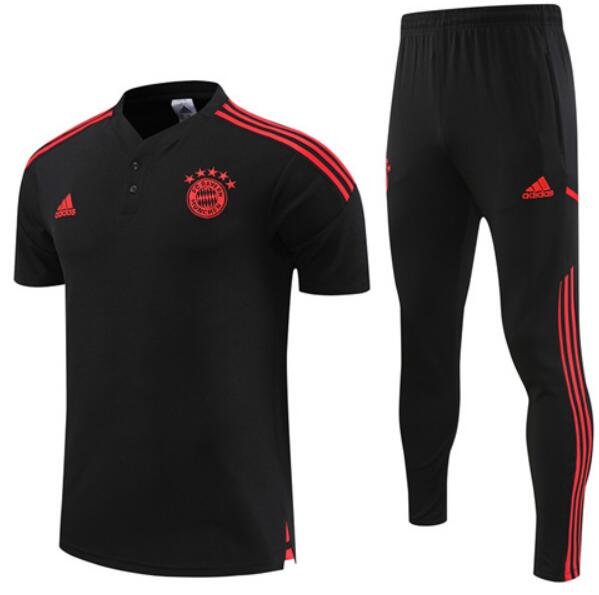 Bayern Munich 2022/23 Black Polo Suit (Shirt+Trouser)