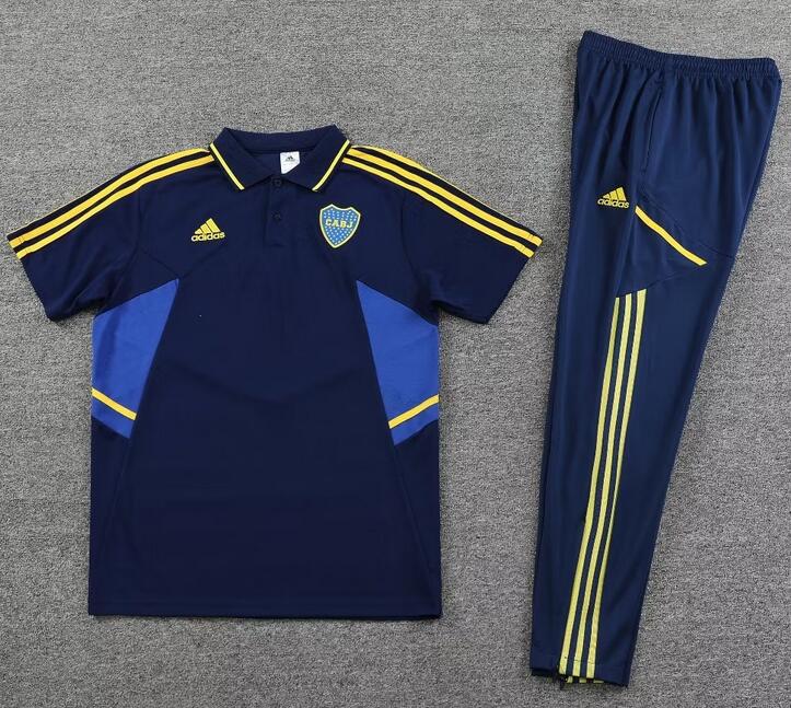 Boca Juniors 2022/23 Blue Polo Kits (Shirt+Trouser)