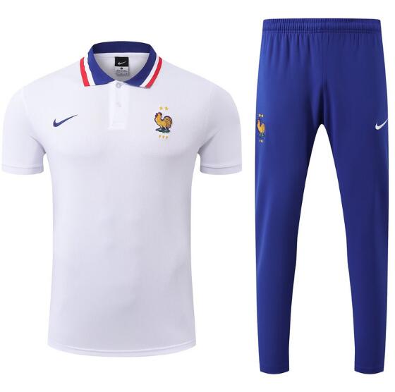 France 2025/26 White Polo Suit (Shirt+Trouser)