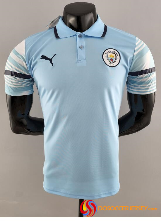 Manchester City 2022/23 Light Blue Polo Shirt