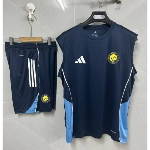 Al-Nassr 2025/26 Navy Training Vest Uniforms (Shirt+Shorts)