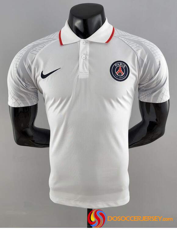 PSG 2022/23 White Polo Shirt
