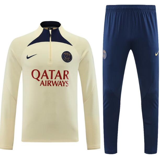 PSG 2023/24 Yellow Training Suit (Sweatshirt+Trouser)