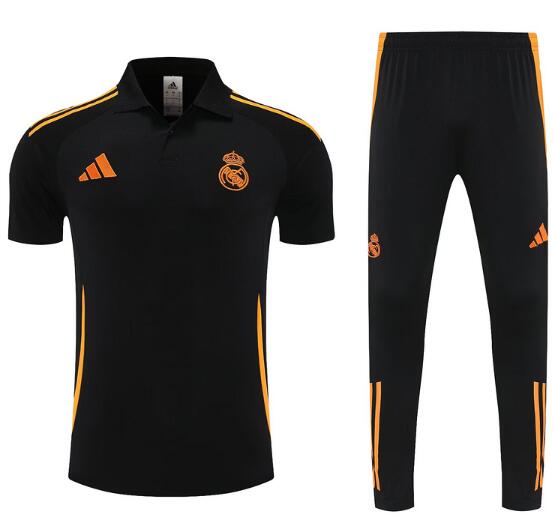 Real Madrid 2025/26 Black Polo Suit (Shirt+Trouser)