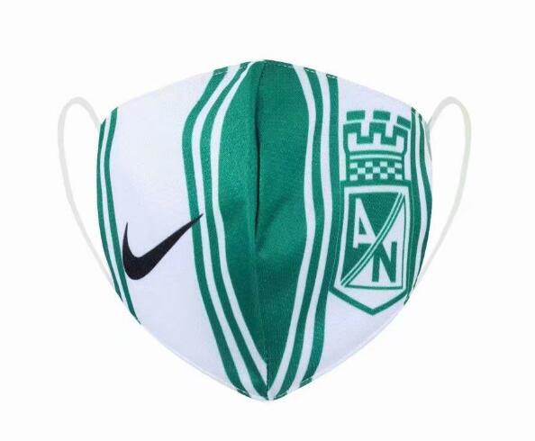 Atlético Nacional Green White Soccer Mask