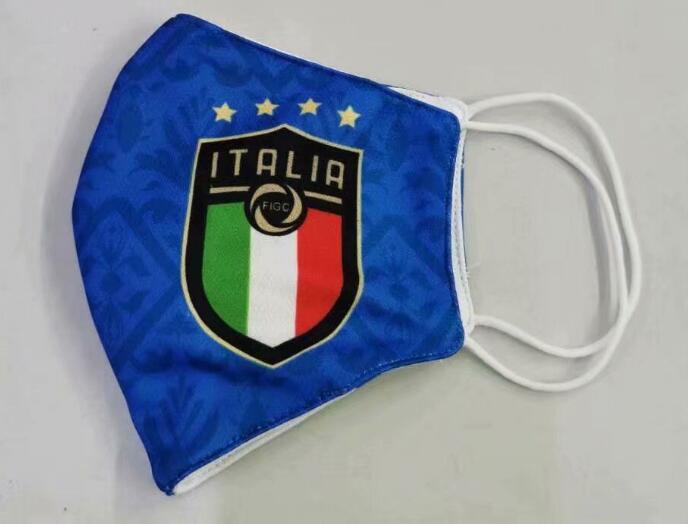 Italy 2020 Home Blue Soccer Mask