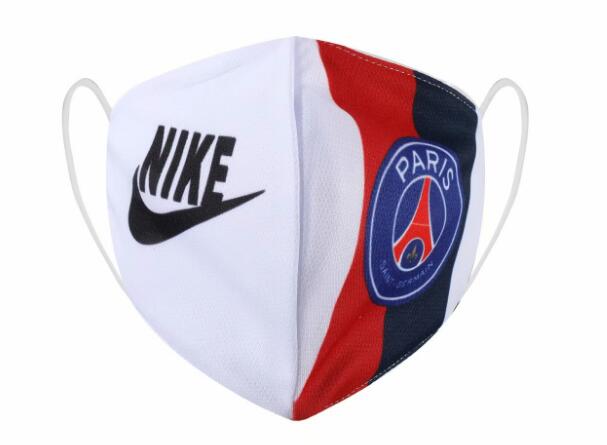 PSG White Red Navy Soccer Mask