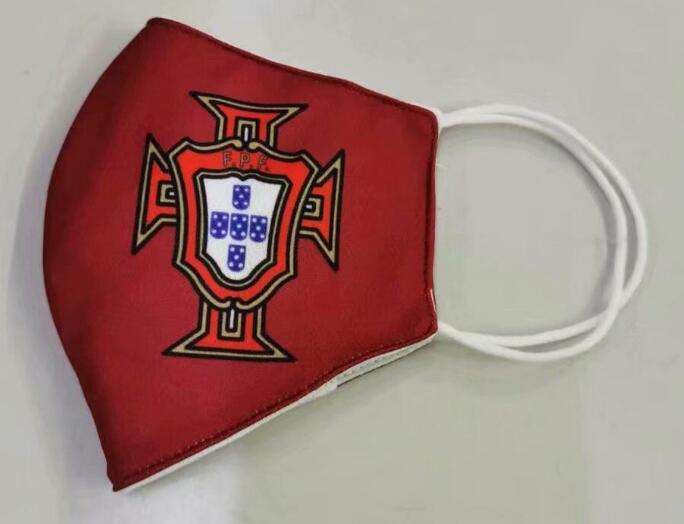 Portugal Red Soccer Mask