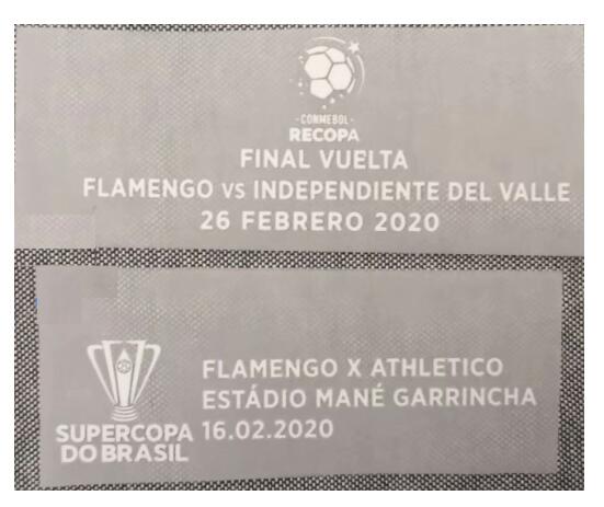 2020 Final SUPERCOPA DO BRASIL CONMEBOL RECOPA Flamengo Printing Patch