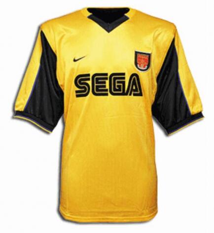 2000 Arsenal Away Retro Yellow Shirt Soccer Jersey