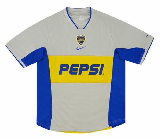 Boca Junior 2002 Away Retro Shirt Soccer Jersey
