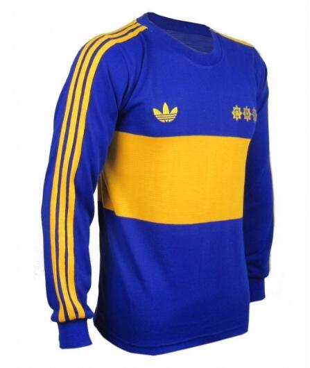 Boca Junior 1981 Home Retro Long Sleeved Shirt Soccer Jersey