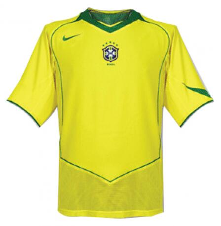 2004 Brazil Home Retro Shirt Soccer Jersey