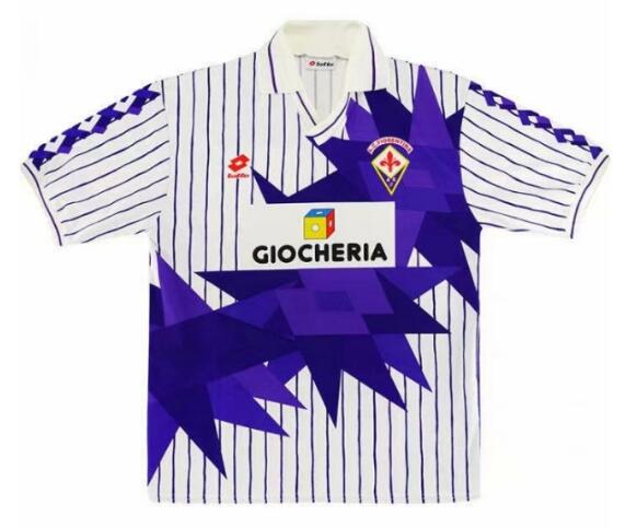 Fiorentina 1991/92 Away Retro Shirt Soccer Jersey
