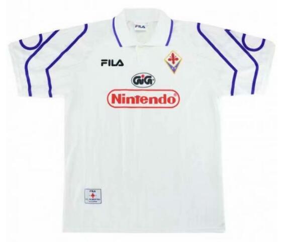 Fiorentina 1997/98 Away Retro Shirt Soccer Jersey