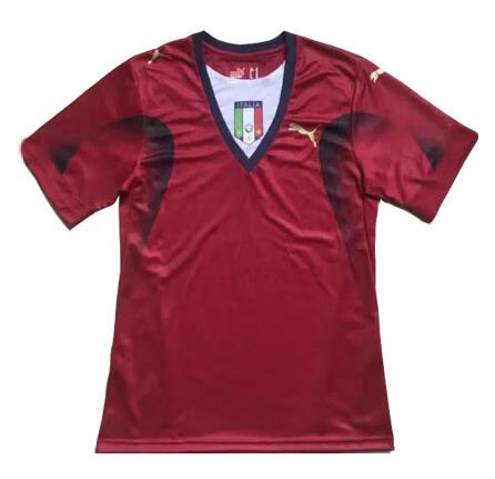 2006 Italy Goalkeeper Retro Red Shirt Soccer Jersey