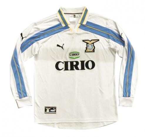 Lazio 99/00 Home Retro Long Sleeved Shirt Soccer Jersey