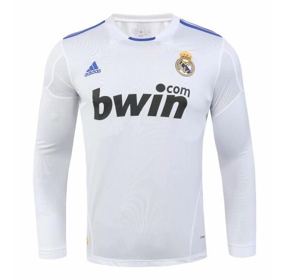 2010/11 Real Madrid Home Long Sleeved Retro Shirt Soccer Jersey