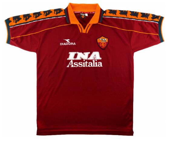 Roma 1998/1999 Home Retro Shirt Soccer Jersey