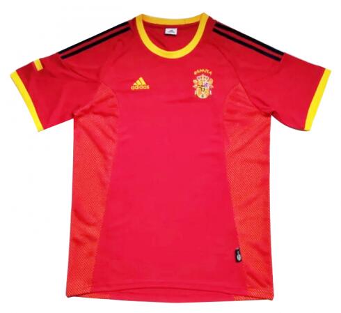 2002 Spain Home Retro Shirt Soccer Jersey