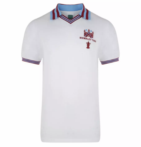 West Ham United 1979/1980 Away Retro Shirt Soccer Jersey