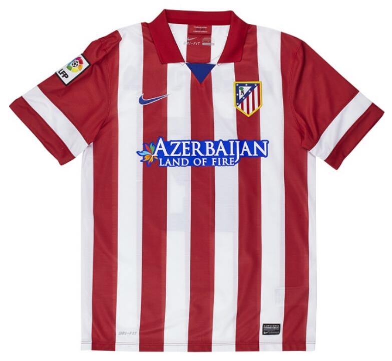 Atletico Madrid 2013/14 Home Retro Shirt Soccer Jersey