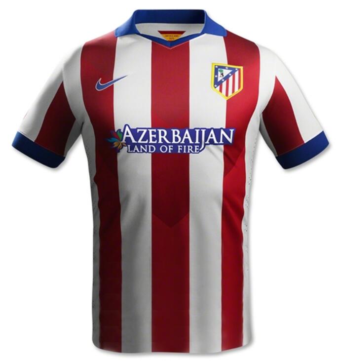 Atletico Madrid 2014/15 Home Retro Shirt Soccer Jersey