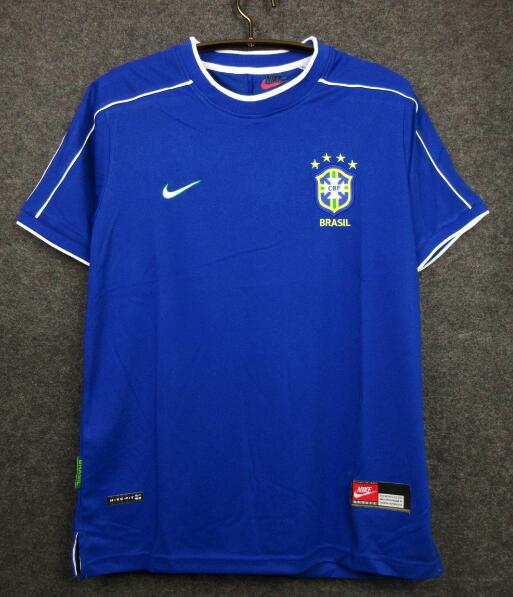 Brazil 1998 Aawy Retro Shirt Soccer Jersey