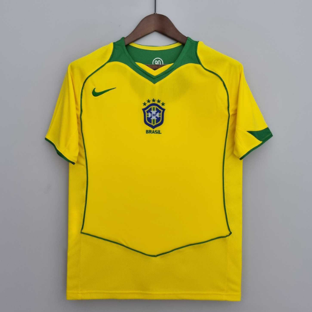 Brazil 2004 Home Retro Shirt Soccer Jersey