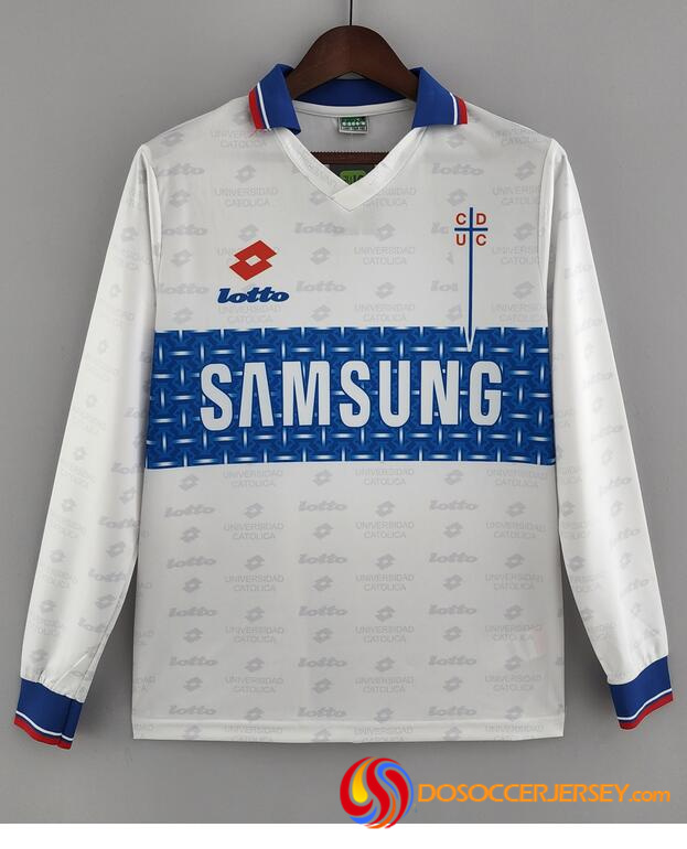 Club Deportivo Universidad Católica 1996 Away Retro Long Sleeved Shirt Soccer Jersey