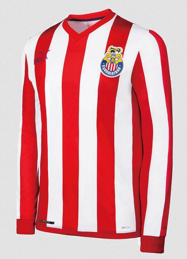 Chivas Guadalajara Home Retro 115-Years Long Sleeved Shirt Soccer Jersey
