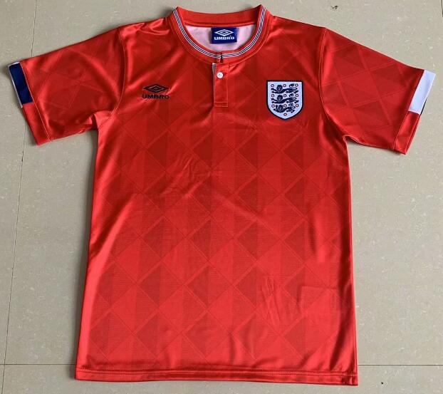 England 1989 Away Retro Shirt Soccer Jersey