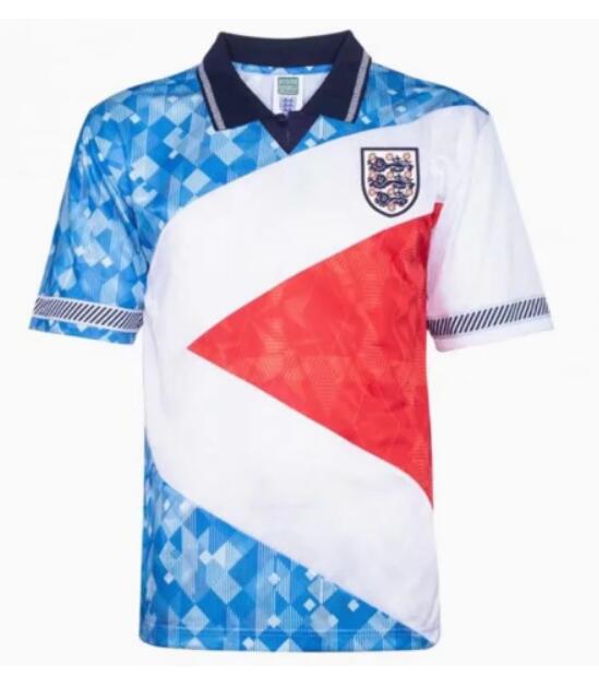 England 1990 Away Black Retro Shirt Soccer Jersey